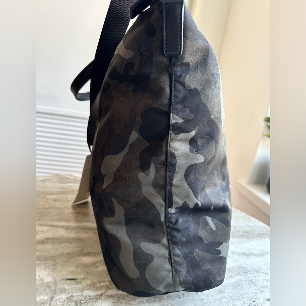 PRADA Tote Messenger Bag L Camouflage Camo Tessuto Carryon Gym - Picture 3 of 13